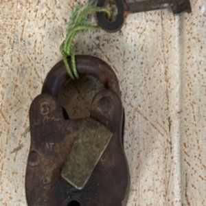 Spura Home Indian Vintage Iron Antique Small Iron Lock with Keys